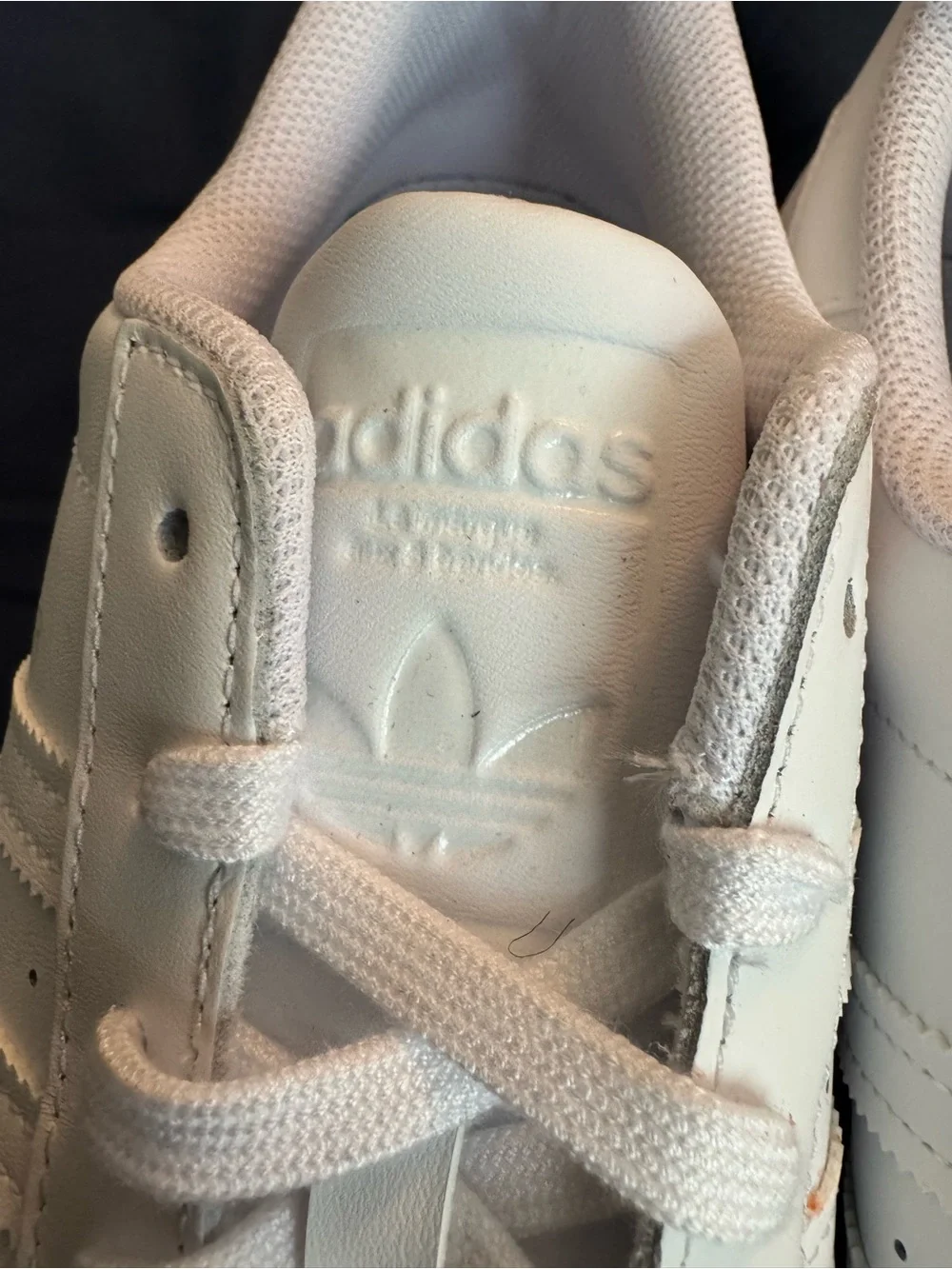 adidas White Classic Superstar Low-Top Sneakers, Size 12 US - Picture 6 of 14